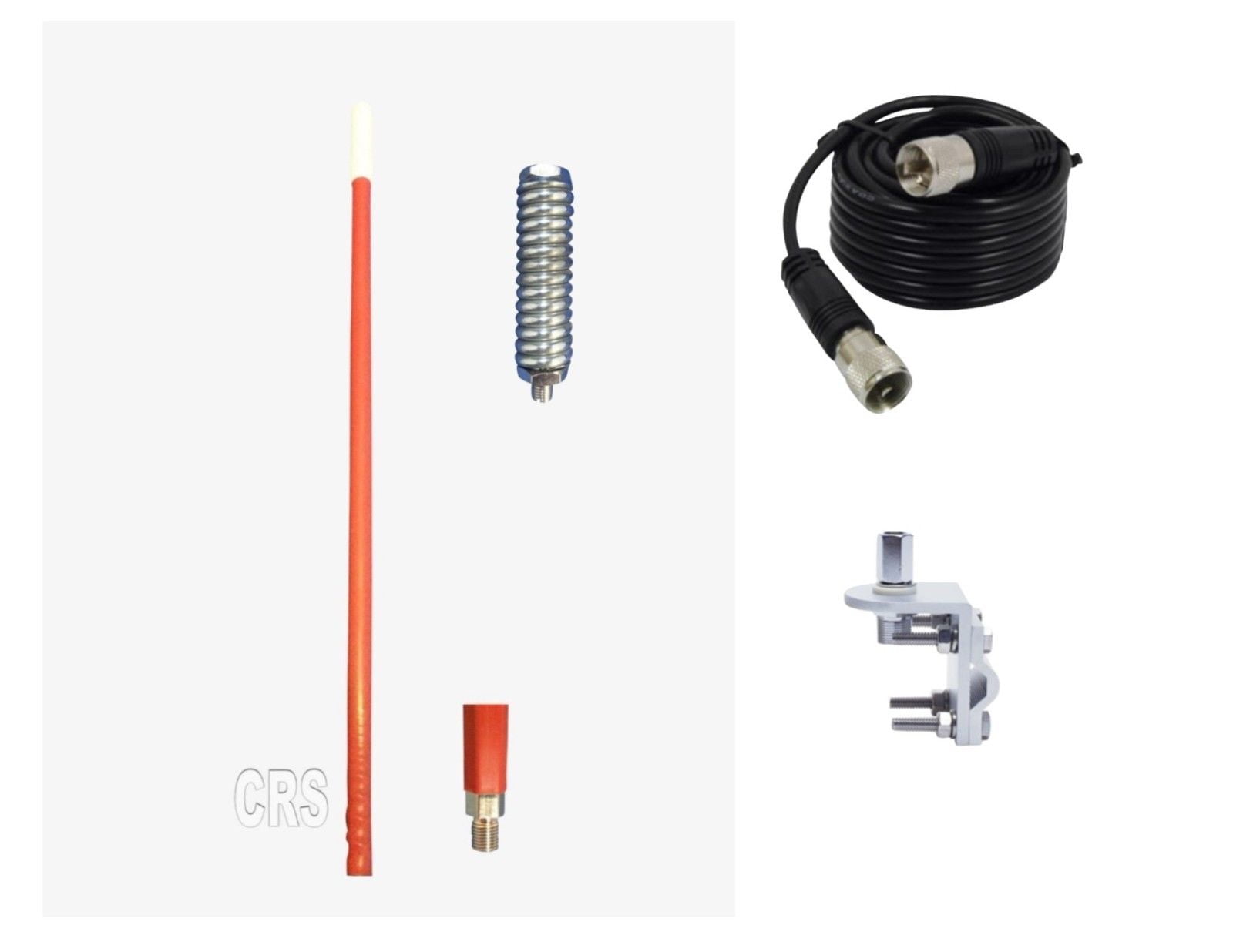 Boîte D'allumettes Antenne CB E.F. Johnson N°250-49 + 100 Pieds Câble Coaxial RG58