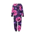 thumbnail image 4 of Family Halloween Pjs Matching Sets Halloween Print Long Sleeve Zippered One Piece Pajama Hooded Jumpsuit Winter Halloween Pjs Family Set, 4 of 4