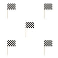 thumbnail image 1 of pitrice 100 Pieces Accessories Racing Toothpicks Flags Markers Mini Muffin Cocktail Fruit Sticks Food Dining black white plaid 5Set, 1 of 6