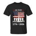 thumbnail image 3 of 250 Years Patriotic Veteran T-Shirt, 1776-2026 America Anniversary Shirt, Land Of The Free Because Of The Brave Tee, USA Flag Military Graphic Shirt, 3 of 6