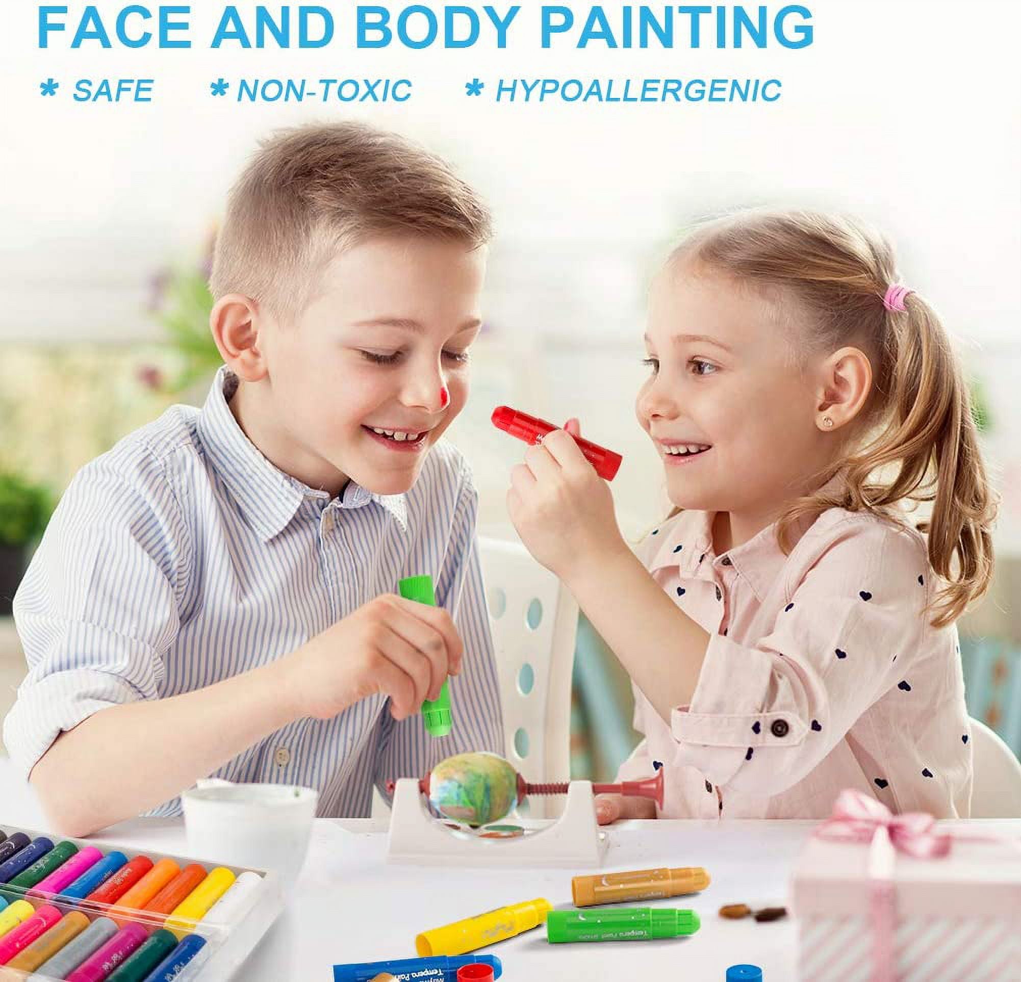 MayMoi Washable Tempera Paint Sticks  Non-Toxic Quick Drying & No Mess Paint  Sticks for Kids (24 Bright Colors 6g) 24 Count (Pack of 1)