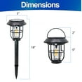 thumbnail image 5 of Solar Outdoor Lantern with Motion Sensor – Weatherproof LED Garden Light, 3 Modes, Wall/Hanging/Stake Mount, Black Edison Style, 5 of 9