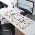 thumbnail image 2 of Long Mouse Pads for Desk,White Christmas Santa Pattern Desk Mats on Top Of Desks, Desk Mouse Pad Extra Large with 3mm Non-Slip Base and Stitched Edge for Gaming,Office,Work,Home 31.5x11.8in, 2 of 5