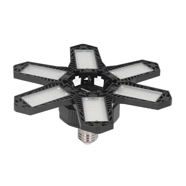 Luz LED de garaje de 1800 lm, 24 W, 6 hojas, plegable, buena disipación de calor, luz LED para almacén, de 85 a 265 V