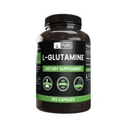 Pure Original Ingredients L-Glutamine 365 Capsules No Magnesium Or Rice Fillers, Always Pure, Lab Verified