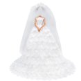 thumbnail image 1 of Vestido de novia E-TING Princess con velo para muñecas de 11.5 pulgadas, 1 of 4