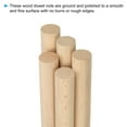 thumbnail image 3 of Unique Bargains 3/4 x 4 Inch Dowel Rods Wood Sticks Unfinished Wooden Dowel Rods Round Dowels Sticks 10 Pcs, 3 of 6