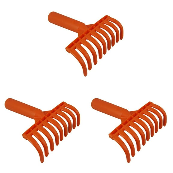 3X Olive Rake Heads 9-Tooth Rake Multipurpose Plastic Shovel Rake Olive Picking Rake Inner Diameter 2.5cm