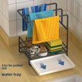 thumbnail image 3 of Multi-Functional Kitchen Storage Rack: Wall-Mounted or Countertop Organizer for Towels, Dishes & Cleaning Tools - Space-Saving, Durable Design with Drip Tray (Existing Customer Replacement Part), 3 of 6