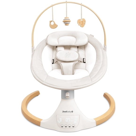 Columpio para bebé Jool Baby Nova Nature con juguetes de madera y Bluetooth