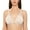 Beige, variant on DELIMIRA Women's Front Closure Racerback Bras Plus Size Full Coverage Underwire Unlined Bra