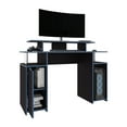 thumbnail image 4 of Keria 47" Black Gamer Desk - 2-Tier with Shelves &amp; PC Stand, MDF Modern Office Setup, Colombia Made, Spacious Design for Monitors &amp; Accessories, Black Finish, 4 of 8