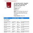 thumbnail image 2 of Left Tail Light Assembly - Compatible with 1989 - 1991 Chevy R2500 Suburban Sport Utility 4-Door 1990, 2 of 2