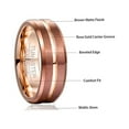thumbnail image 5 of NUNCAD Men's 8mm Tungsten Ring Grooved Carbide Matte Finish Beveled Edge Wedding Band Size 6 to 14, 5 of 5