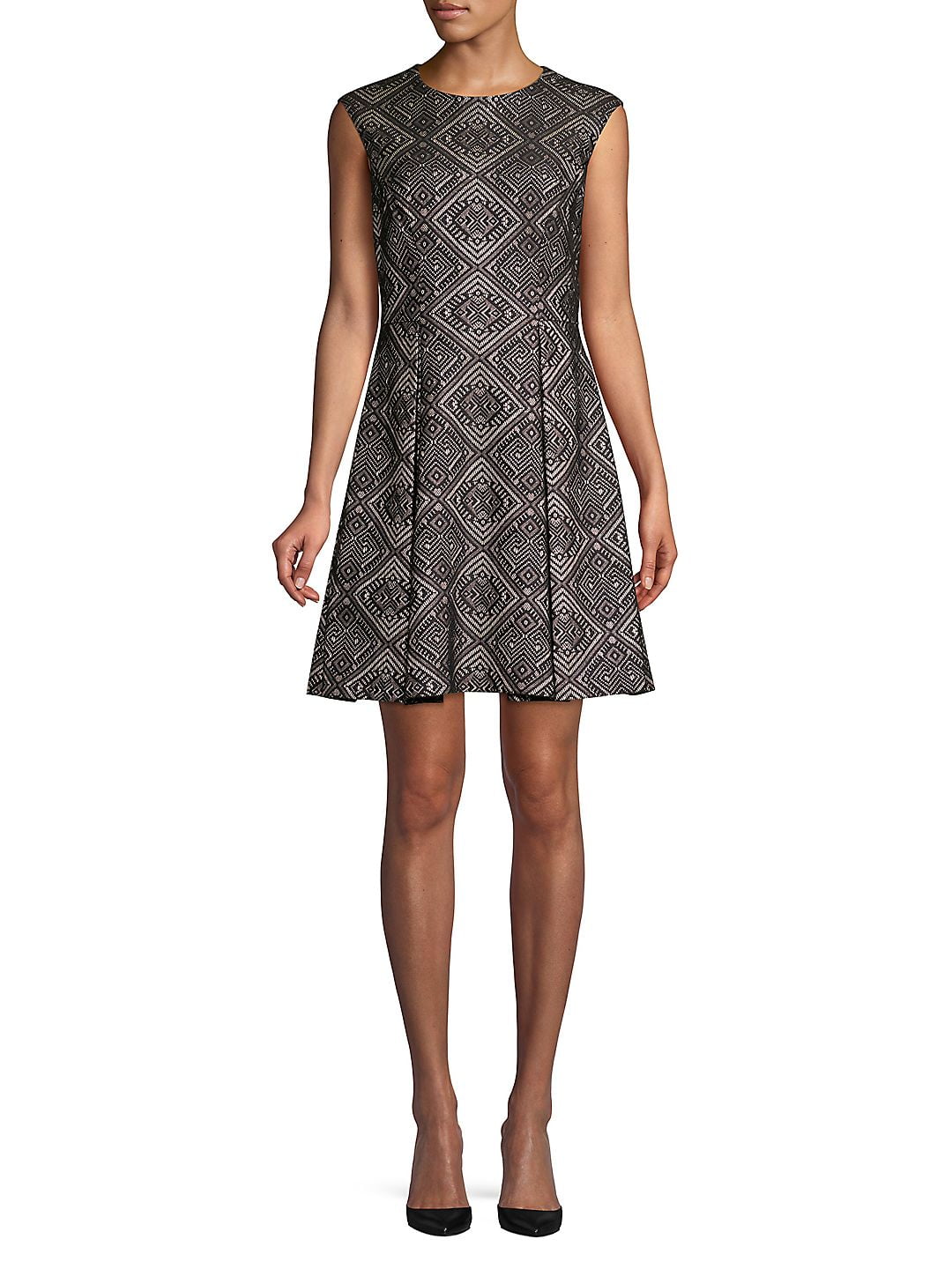 vince camuto black lace dress