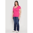 thumbnail image 4 of Womens Plus Size Basic V Neck T Shirt, 4 of 5