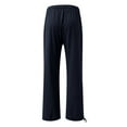 thumbnail image 6 of Women's cotton and linen leggings, high-waisted, casual, loose-fitting, straight-leg with pockets., 6 of 9