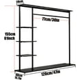 Clothing Rack With 5 Tier Shelf,Free Standing Garment Rack Heavy Duty