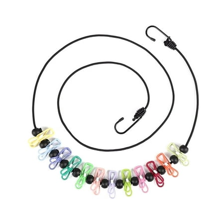 

TureClos Retractable Clothesline Hotel Dorm Clothes Laundry Hanging Scarf Drying Line Portable Camping Traveling Rope with Clips