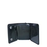 No Boundaries Mens Two Snap Chain Wallet Black