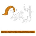 thumbnail image 3 of For 12-15 Civic Coupe/Sedan Front Splash Shield Inner Fender Liner Driver Side, 3 of 5