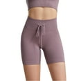 thumbnail image 1 of SAYOO - Calzoncillos de yoga para mujer, cintura elástica con cordón, pantalones cortos de punto ajustados SAYOO  Sexy, 1 of 5