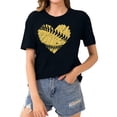 thumbnail image 2 of LYXSSBYX Plus Size Womens Shirts Clearance Women's Baseball Sport Printed T-Shirt with Round Neck and Short Sleeved Top, 2 of 5