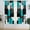 Teal and Black, variant on Red and Black Window Curtain Grey Gray White Multicolor Geometric Silver Dark Abstract Square Art Living Room Bedroom Window Drapes Treatment Fabric 1 Pair Home Decor, 42" W x 63" L, Modern