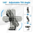 thumbnail image 6 of Costway 20 Inches High Velocity Floor Fan, Portable Pivoting Fan with 3 Powerful Speeds, 6 of 11