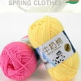 thumbnail image 2 of Milk Sweet Soft Cotton Baby Knitting Wool Yarn Thick Yarn Fiber Velvet Yarn Hand Knitting Wool Crochet Yarn for DIY Sweater No.04, 2 of 9