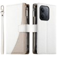 thumbnail image 1 of Funda cartera GANGXUN para Xiaomi Redmi 15C , cuero PU con tarjetero, cremallera, correa de mano, soporte y protección 753°, 1 of 6