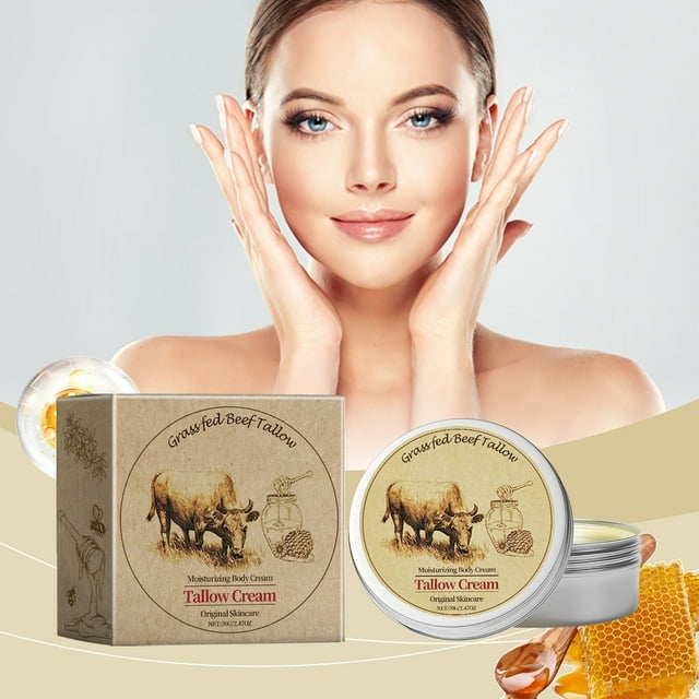 Ganfancp Crema de Sebo de Vacuno Nutre Hidrata Repone y Seca El Dejándolo Suave y Flexible Hidratante Corporal Ofertas Del Día 1* Crema Cutánea de Sebo de Vacuno