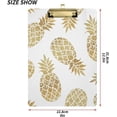 thumbnail image 3 of FMSHPON Golden Pineapple Clipboard Hardboard Wood Nursing Clip Board and Pull for Standard A4 Letter 13x9 inches, 3 of 7