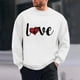 thumbnail image 1 of Amzcrzy Sudadera Para Hombre, Con Estampado De Corazones, Informal, De Manga Larga Y Cuello Redondo, Con Capucha, Color Blanco, Xl, 1 of 6