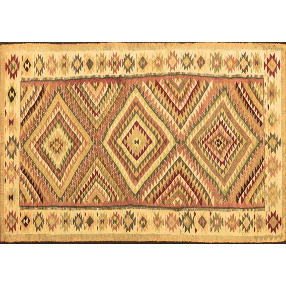 Ahgly Company Indoor Rectangle Southwestern Brown Country Area Rugs, 7' x 10'