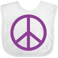 thumbnail image 3 of Inktastic Purple Peace Sign Boys or Girls Baby Bib, 3 of 4
