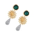 thumbnail image 2 of TABLETREANDS 1Par Aretes De Metal Dorados Con Floral Y Para Uso Y, 2 of 6