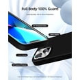 thumbnail image 2 of [5 in 1 for iPhone 13 Mini Case 5.4 inch, with 2 Pack Screen Protector + 2 Pack Camera Lens Protector, Liquid Silicone Slim Shockproof Protective Phone Case (Black)………, 2 of 12
