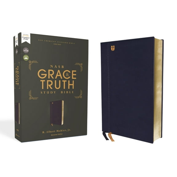 Nasb, the Grace and Truth Study Bible (Trustworthy and Practical Insights), Leathersoft, Navy, Red Letter, 1995 Text, Co, (Hardcover)