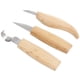 thumbnail image 2 of Juego de 3 cuchillos para tallar madera de acero inoxidable con herramientas de carpintería para detalles precisos, 2 of 8