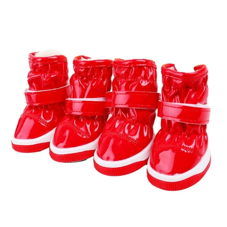 StarBay Sport Shoes 4Pcs Pet Shoes Solid Color Non-slip Waterproof Fashion Pet Boots for Small Dogs Pet Sneakers