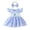 Blue, variant on AWZXDE Easter Outfit Baby Girl Romper Dress My First Easter Fly Sleeve Smocked Dress Summer Clothes Baby Girl Outfit Purple,6-12 Months