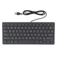 thumbnail image 2 of Computer Keyboard Wired,Plug Play USB 2.0 Keyboard,78 Key Ultra Slim Ergonomic Qwerty Keyboard,Dual Language Wired Compact Keyboard with 4.3ft Cable, 2 of 8