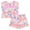 Pink, minnie mouse, variant on Disney Minnie Mouse Waffle Knit T-Shirt and Shorts Outfit Set Newborn to Little Kid