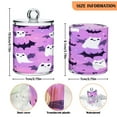 thumbnail image 3 of 2 Pack Adorable Cartoon Ghost Bat Qtip Holder Dispenser Clear Plastic Storage Apothecary Jars for Cotton Swabs Balls Pads Floss, 3 of 7