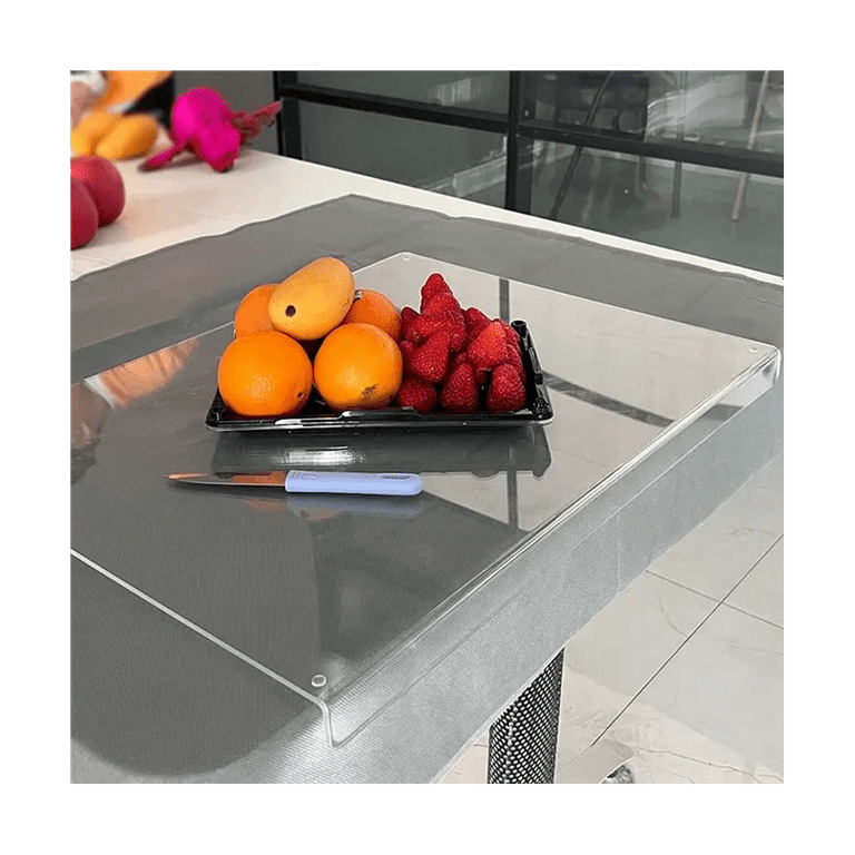 Acrylic Anti- Transparent Cutting Board with Lip for Kitchen