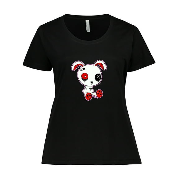 Inktastic Goth Bunny Women's Plus Size T-Shirt
