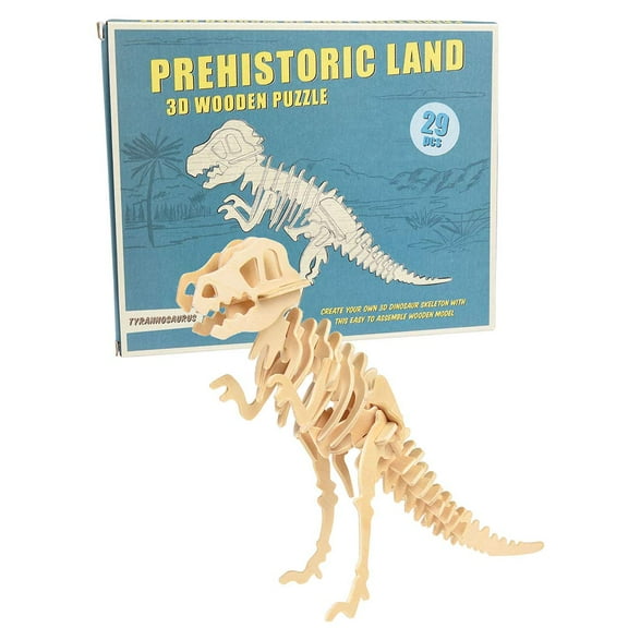 Make Your Own Dinosaur Wooden 3D Puzzle - Choice of Design (Tyrannosaurus)