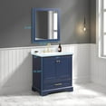 thumbnail image 2 of Blossom Copenhagen 30" Vanity | Navy Blue | Marble Top | Ceramic Sink | Mirror Included | Freestanding, 2 of 9