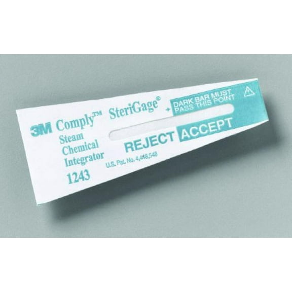 3M Comply SteriGage Sterilization Chemical Integrator Strip, 2 Inch, 500 Count